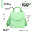 thumbnail image 4 of BUILT Insulated Reusable Polyester Kids Lunch Box Puffer Bag with Side Pocket, Green, 4 of 8