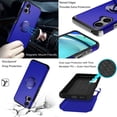 thumbnail image 2 of Bemz Dual Layer Case for Motorola Moto G Power 5G 2024 Bundle: Tough Magnetic Ring Stand Cover, Screen Protector [Tempered Glass], Dashboard Window Suction Cup Mount - Cobalt Blue, 2 of 6