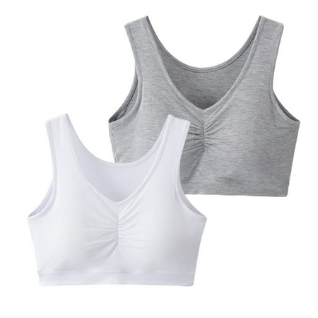 

MIARHB Clearance Bra Women s Shirred Front Sport with Removable Pads 2-Pack 2023