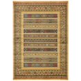 thumbnail image 1 of Unique Loom Fars Tribal Design Area Rug 7' x 10' Rectangle Tan/Navy Blue, 1 of 2