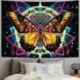 thumbnail image 2 of SHERONV Trippy Mandala Tapestry Aesthetic Moth Tapestry Galaxy Space Wall Tapestry Bohemian Hippie Flower Tapestry Planet Tapestry Starry Sky Tapestry Wall Hanging for Home Decor 40x30inch, 2 of 6