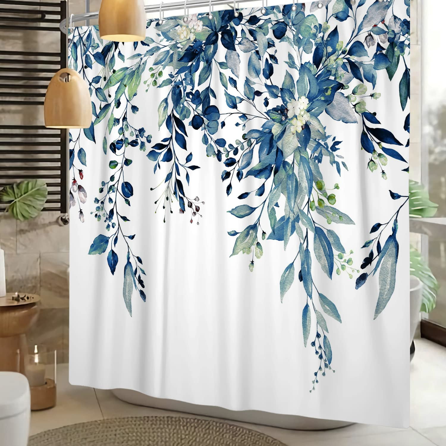 Shower Curtain 72x78 inch,Eucalyptus Flower Polyester Shower Curtain ...