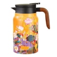 thumbnail image 1 of zhangmingg Large Floral Pattern Teapot with Built In Infuser Detachable Holder and Lid Stainless Steel Home Tableware for Brewing Tea, 1 of 4