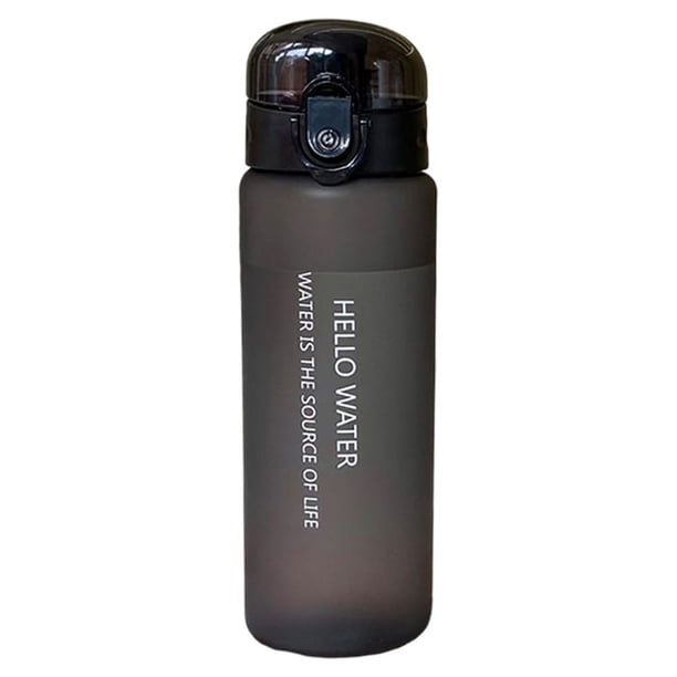 Billuyoard Botella de agua de plástico para PC de 780ml, para acampar, viajar en coche, tetera portátil con tapa, contenedor de bebidas para Negro 2Conjunto