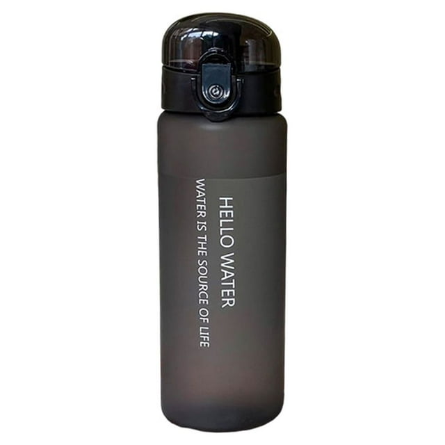 Naiovety Botella de batido de proteínas de agua para hacer ejercicio de 780ml, tetera portátil para viajes en coche al aire libre con tapa, Mostrada Negro