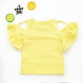 thumbnail image 5 of TAIAOJING Girls Athletic Tank Tops Basic Baby Kids Ruffle Sleeve Off Shoulder Solid Color Cotton Tops Blouse 18-24 Months, 5 of 9