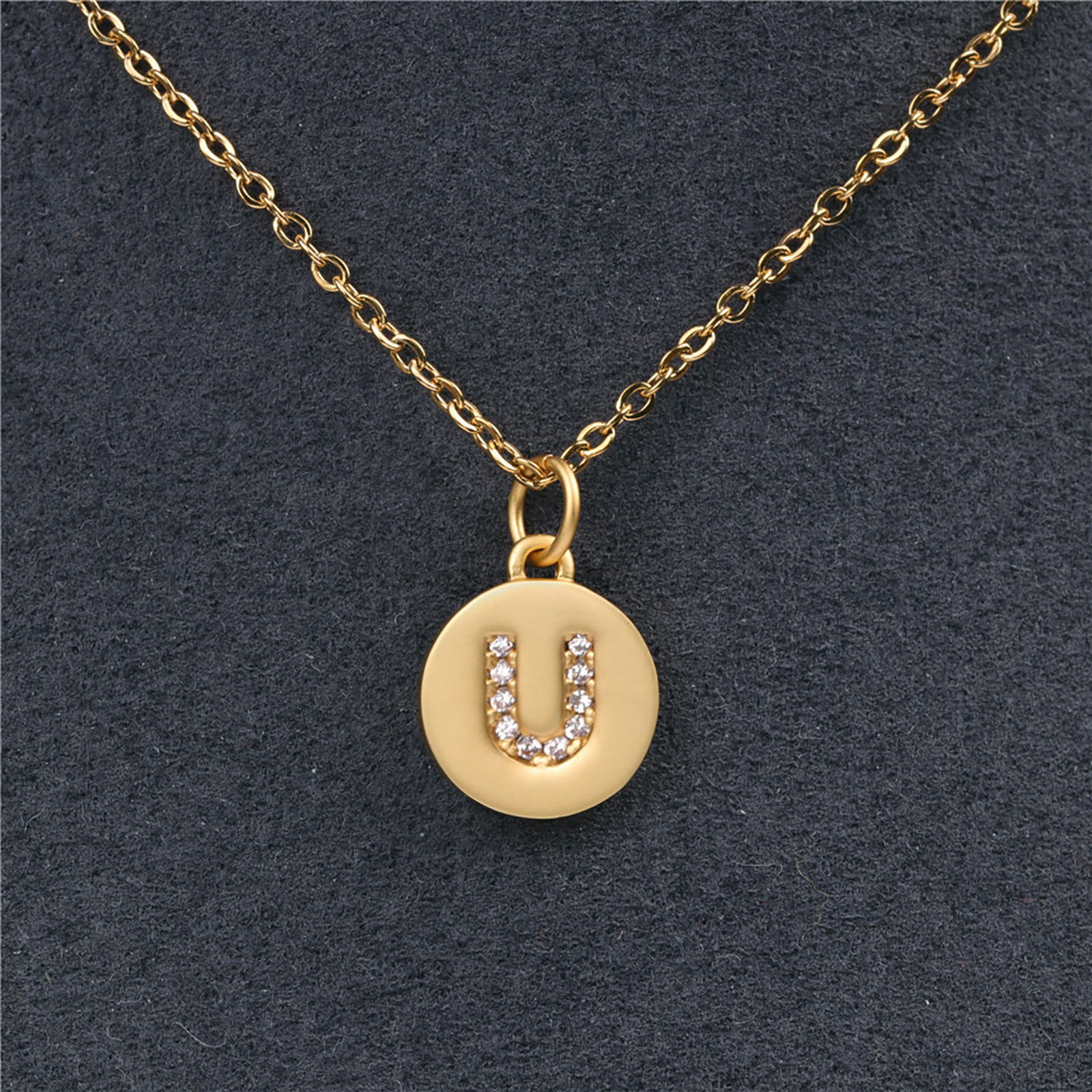 Hammered Necklace Initial Gold Filled Necklace Everyday Necklace Oval Disc Jewelry Personalized Gold Oval Necklace
