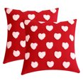 thumbnail image 2 of Funda Almohada Suave Con Bordado Corazón 2 Uds. Patrón 18x18 Pulgadas Decorativa para El Día San Valentín, 2 of 9