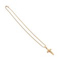thumbnail image 4 of Collier Crucifix en Or, Couleur Exquise 23.6in Chaîne Style Rétro Collier Crucifix pour les Femmes, 4 of 8