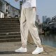 thumbnail image 4 of Pantalones largos para hombre, moda de verano, lisos, informales, con cintura elástica y bolsillos, 4 of 5