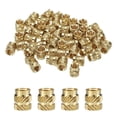 thumbnail image 1 of Uxcell 30 Pack M6 Threaded Inserts Brass Heat Set Insert M6x9mm, OD 8mm Knurled Insert Nuts, 1 of 6