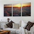 thumbnail image 2 of Nawypu Wall Art Paintings Sunrise frozen river Beautiful winter landscape lake morning time Canvas Art Print wall Poster Artwork for living Room Bedroom Wall Decor and Home Decor 12''x16''X3 Panels, 2 of 4