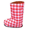 thumbnail image 2 of Esquirla Winter Warm Cast Sock Adjustable Washable Soft Women Men Cast Protector Sock Red Grid L, 2 of 8