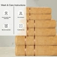 thumbnail image 2 of CASA COPENHAGEN Eternal 6 Pieces Towel Set- Beige, 500 GSM 2 Bath Towel 2 Hand Towel 2 Washcloth, Designed in Denmark Made of Soft Egyptian Cotton for Bathroom, Kitchen & Shower, 2 of 5