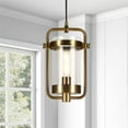 thumbnail image 2 of Henn&Hart 11" Brass Metal/Glass Pendant, 2 of 9