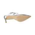 thumbnail image 4 of Stuart Weitzman Cutout Leather Mule, 10, Silver, 4 of 5