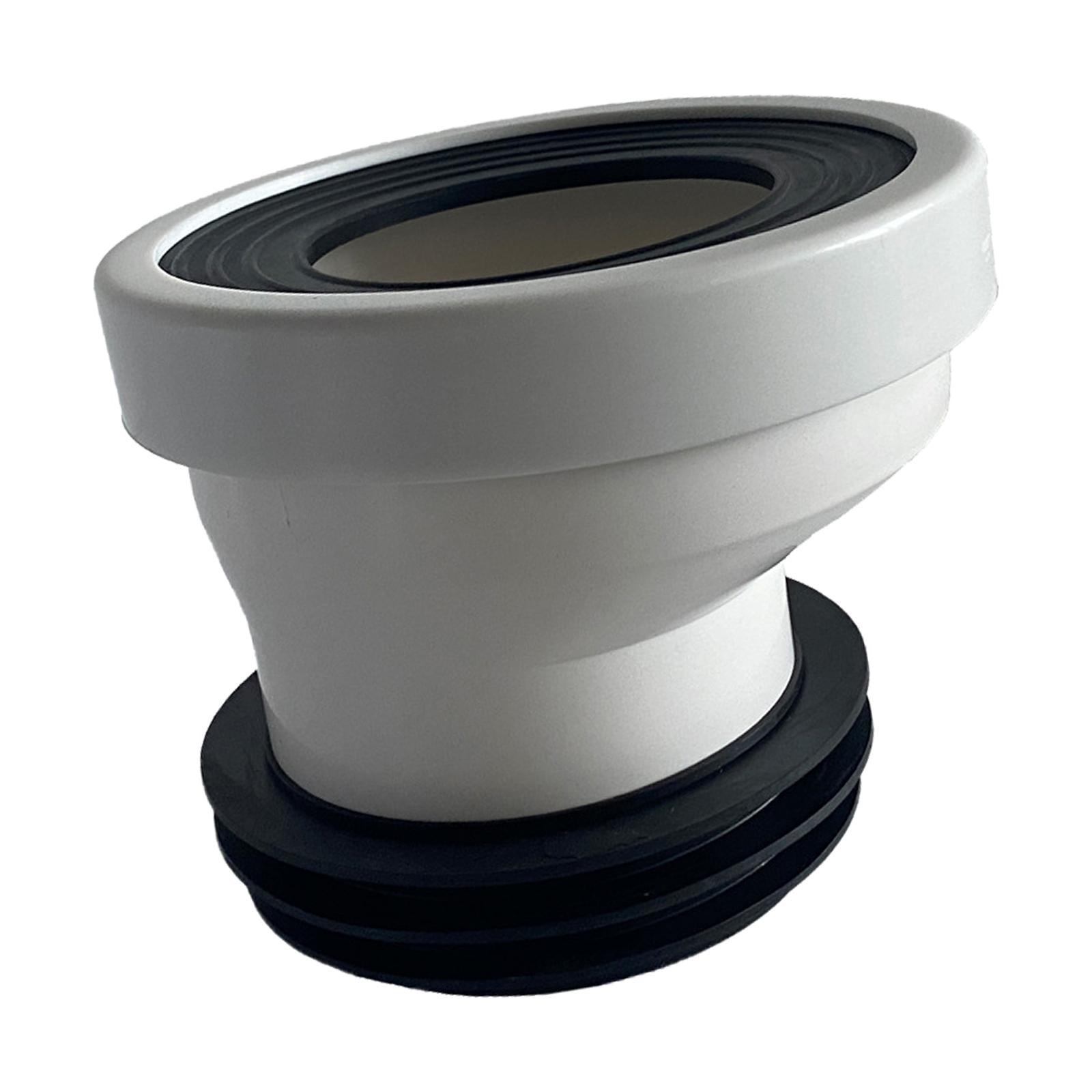 Full Flush Offset Toilet Flange Connector Extension Adapter 4 inch PVC