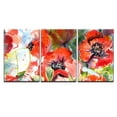 thumbnail image 2 of wall26 - Watercolor Poppies Painting - Canvas Art Wall Art - 16"x24"x3 Panels, 2 of 4