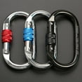 thumbnail image 3 of Climbing Carabiner 25 kN 5620 LB Heavy Duty Rugged Terrain Locking Carabiner Clip - Industrial Strength Carabiners - Climbing, Rigging, Ropes, Hammocks, 3 of 6