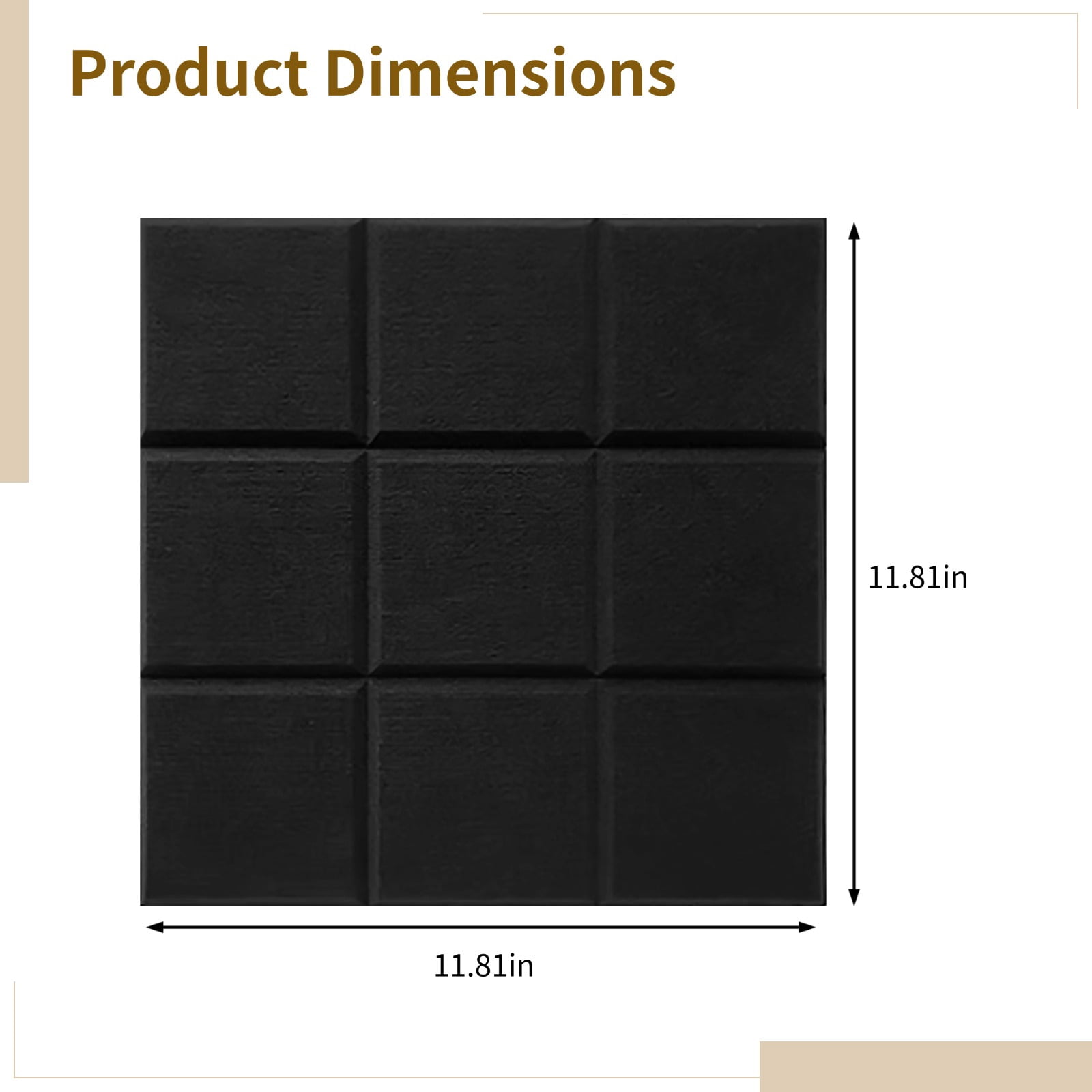 12 Pcs Nine-Grid Felt Wall Panels,Black Cork Board Set with Full Back Adhesive, Repositionable,Easy Install, Noise Reducing,Push Pin Friendly (12x12 in/30x30 cm)