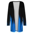 thumbnail image 5 of DOPI Fashion Women's Casual Loose Button Printed Long Sleeve Pocket Long Cardigan, 5 of 6