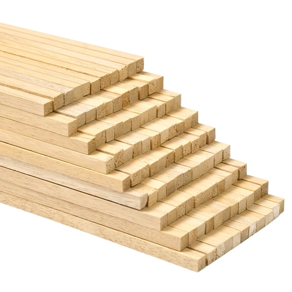 1/4 x 36 Inch Square Wooden Dowels 50 Pack Pine Wood Dowels by CraftySticks