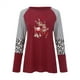 thumbnail image 4 of Camisas Navideñas Para Mujer Tops de Manga Larga Estampado de Moda Cuello Redondo Raya Blusa Informal Odeerbi ODB201148, 4 of 5