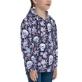 thumbnail image 3 of Goofa Skull flower crystal Pattern Hooded Sweatshirt for Youth Trendy youth sweatshirt Casual Hoodie for Boys and Girls-X-Large, 3 of 6