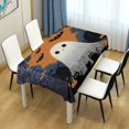 thumbnail image 2 of DEIARA Cute Little Ghost Square Tablecloth 60×90in Polyester Fabric Tablecloth Washable Dust Resistant Wrinkle Resistant, 2 of 9