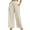 White pants for women, variant on Wycnly on Sale Pants for Women Womens Drawstring Elastic Waist Pants Casual Solid Pleated Loose Wide Leg Palazzo Trousers Ladies Fall Lightweight Pocket Long Pants