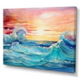 thumbnail image 2 of Designart "Sunrise Over The Rainbow Ocean I" Ocean Canvas Prints, 2 of 7