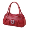 thumbnail image 2 of Yesbay Women Handbag Faux Leather Tote Shoulder Bag Storage Pouch,Red, 2 of 8
