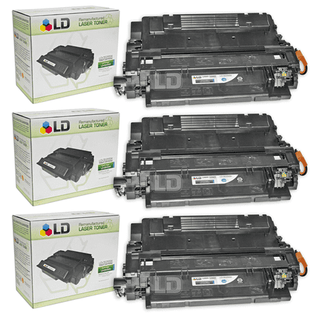 LD Compatible HP 55X CE255X High Yield Black Toner Cartridge 3-Pack for LaserJet Enterprise 500 MFP M525dn, 500 MFP M525f, flow MFP M525c, M521dn MFP, MFP M521dw, P3015dn, P3015n, (Best High Yield Printer)