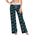 thumbnail image 2 of FREEAMG Chic Pattern Floral Drawstring Lounge Wide Leg Pajama Sleepwear Bottom, 2 of 5