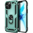 thumbnail image 2 of For iPhone 12 Pro Max Case with Tempered Glass Screen Protector, Nagebee Military Armor [Magnetic Ring Holder & Kickstand] Shockproof Protective Cover (Green), 2 of 5