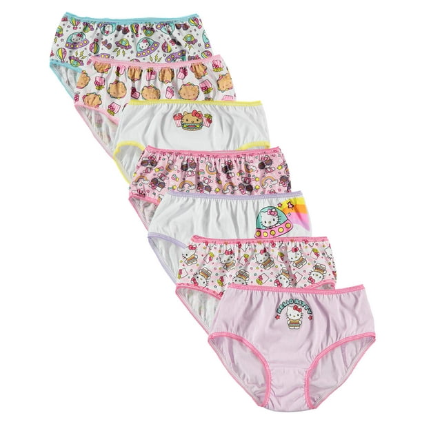 Polly Pocket Girl`s underwear. These girls classic panties come in a pack  of 6 and have a thin elastic band at the waist and around the leg and, Sizes  4 to 8 