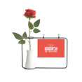 thumbnail image 1 of Keyboard Game Combination Artificial Rose Flower Hanging Vases Decoration Bottle, 1 of 3