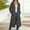 #377-Gray, variant on Women's Long Hooded Cardigan Jacket - Zip-Up Casual Coat with Front Pockets - Solid Color Lightweight Outerwear for Everyday Wear