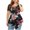 Black, variant on Womens Tops Under $5 Plus Size Women Summmer Asymmetric Lace Patchwork O-Neck Casual Short Sleeves Perspective T-Shirt Tops