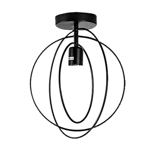 Lámpara de montaje en techo de estrella, lámpara de techo moderna, accesorio Redondo Negro Zulema Lámpara de techo