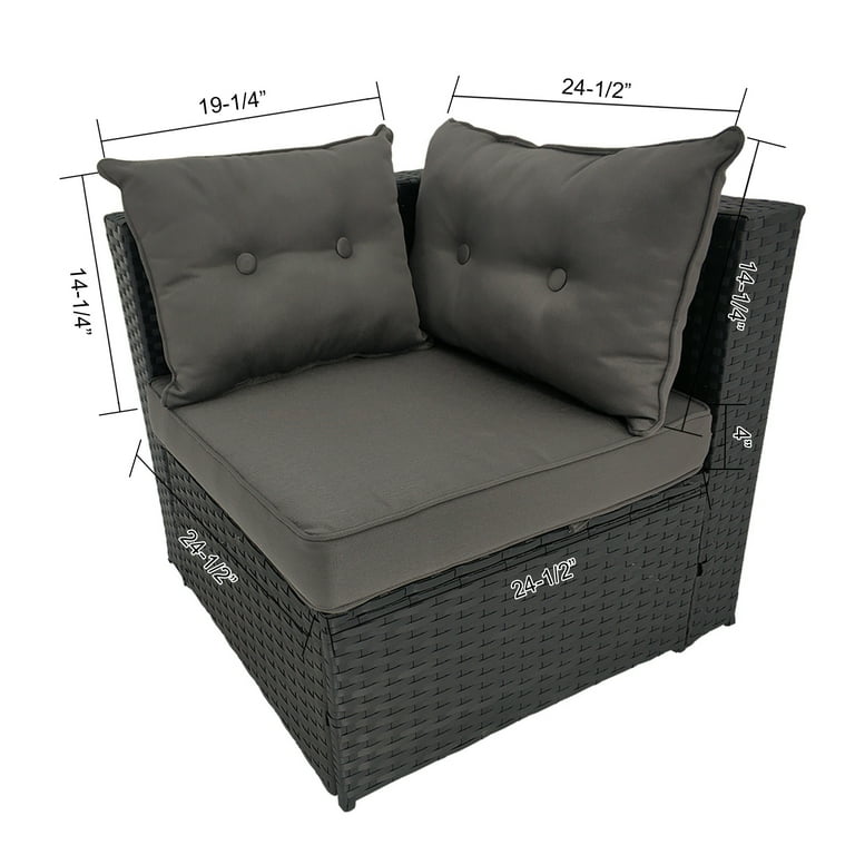 Baner Garden 11 Piece Outdoor All Weather Deep Seating Cushion Set Walmart