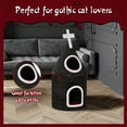 thumbnail image 7 of LHBCraft 34" H Gothic Cat Tree，Double Decker Cat Condo, Cat House, 7 of 7