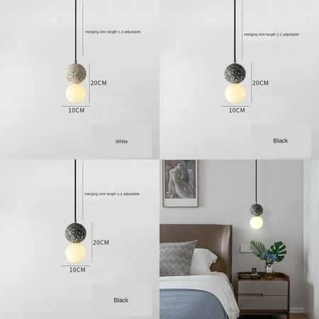 

DFDIEJZ ion to elevate any room‘s ambiance - Luxurious Terrazzo stone pendant light with elegant glass shade - Modern and stylish hanging lamp for bedroom or restaurant - Sophisticated li