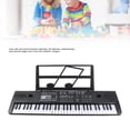 thumbnail image 3 of Mini Teclado Digital De 61 Teclas Con Micrófono Para Niños, Principiantes, Tocar Música, Estimular El Interés, Desarrollar La Escucha, 16 Timbres, 8 Sonidos De Batería, 10, 3 of 7
