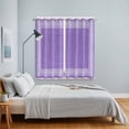 thumbnail image 5 of Curtains 63 Inch Length 2 Panels, Purple Retro Greek Key Grommets Window Treatment Curtain, Geometric Greece Ancient Rustic Thermal Curtains Drapes for Living Room/Bathroom, 5 of 9