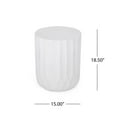 thumbnail image 6 of Bissell Lightweight Concrete Outdoor Side Table, Antique White, 6 of 6