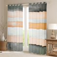 thumbnail image 2 of Castle Fairy Stripes Black Out Curtains,Geometric Lines Curtains Pack of 2 (42x63 Each), 2 of 6