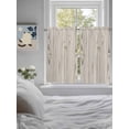 thumbnail image 3 of Farmhouse Vintage 2 Panel Kitchen Curtains for Windows, Summer Country Retro Wooden Grain Bathroom Privacy Curtain, Home Décor Window Treatment for Bedroom/Living Room 55"x45", 3 of 6