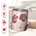 thumbnail image 5 of 12oz Coffee Tumblers Pioneer Flower Floral Print Pattern Stainless Steel Vacuum Insulated Travel Tumbler Coffee Cups Mug with Lid and Straw with Cleaning Brush for Cold & Hot Drinks, 5 of 5