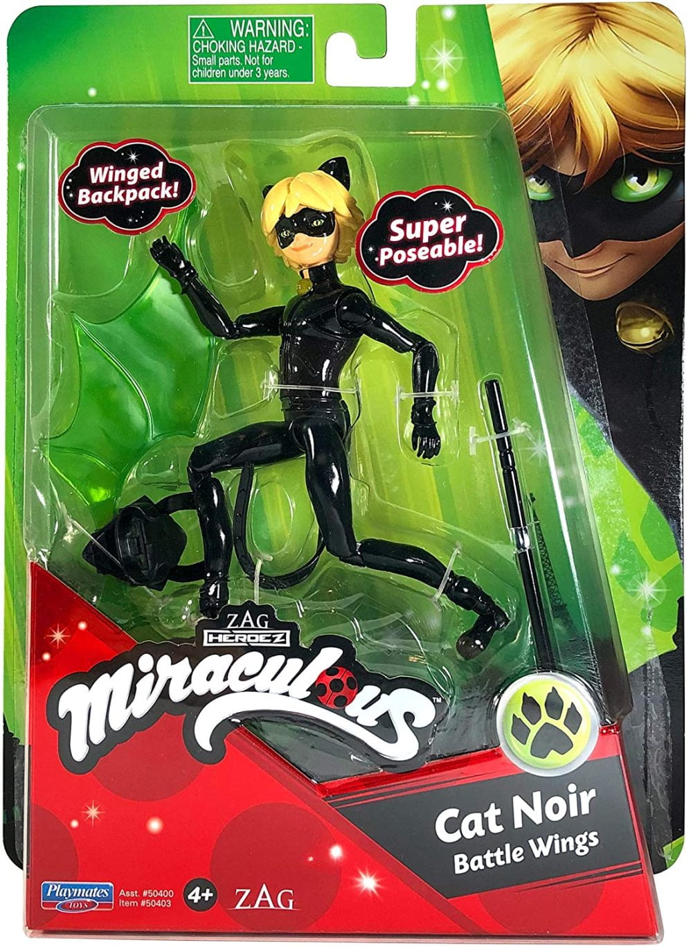 Miraculous Ladybug 5 Inch Cat Noir Battle Wings Gear Doll